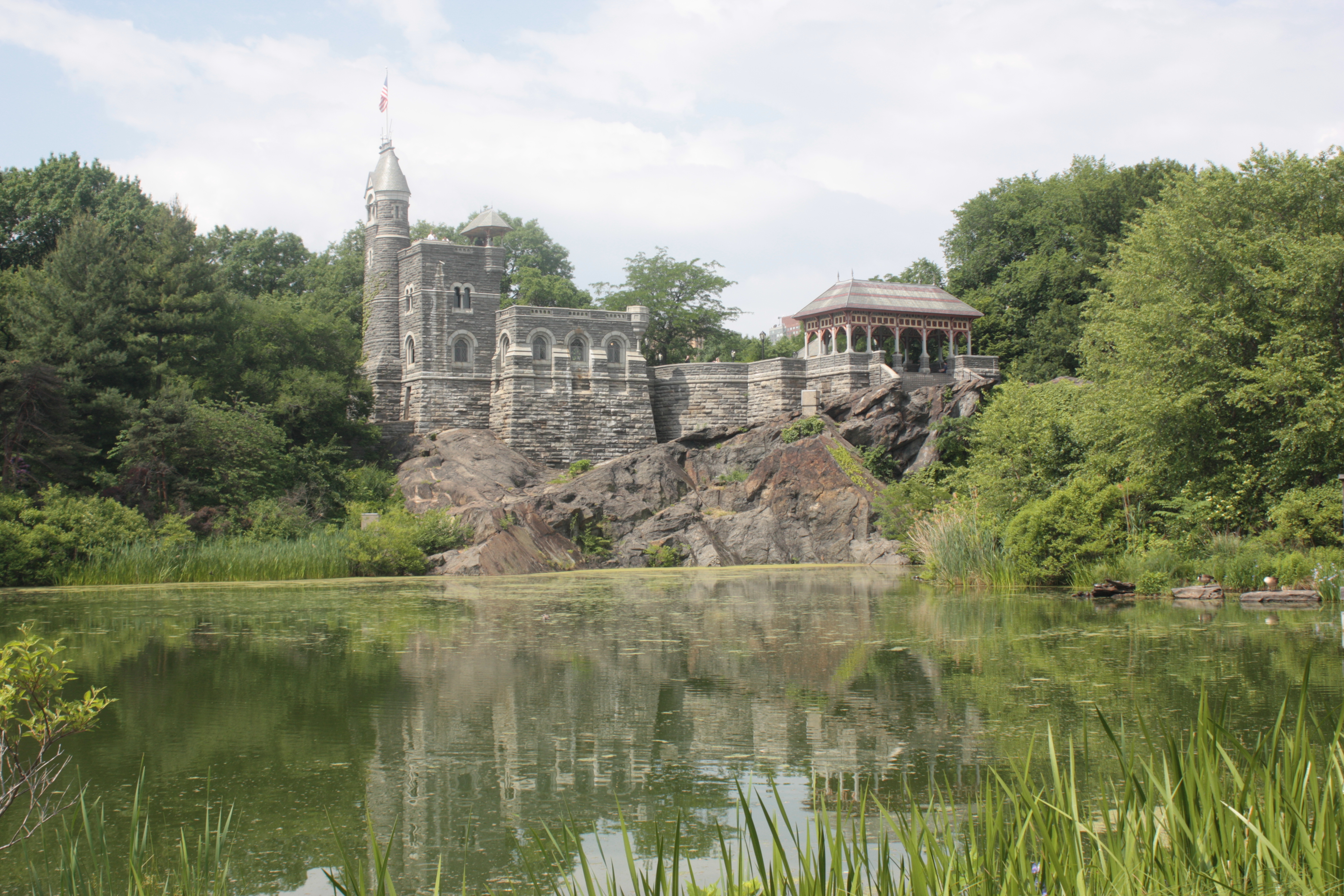 [
Turtle Pond and Belvedere Castle, Central Park, New York.  31 May 2015.
        ]