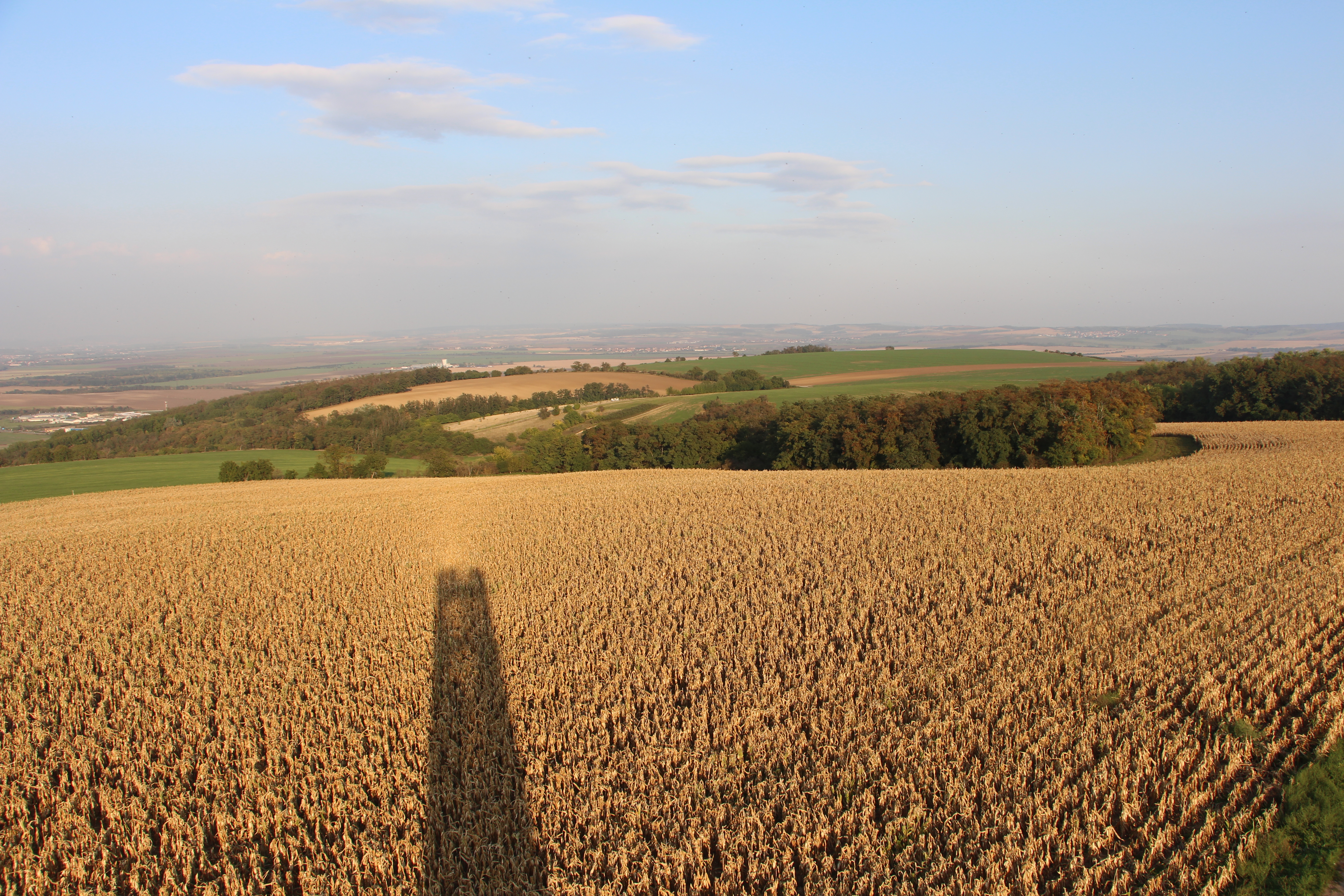 [
View from Rozhledna Ak&aacute;tov&aacute; v&ecaron;ž, kopec V&yacute;hon.  28 September 2018.
        ]